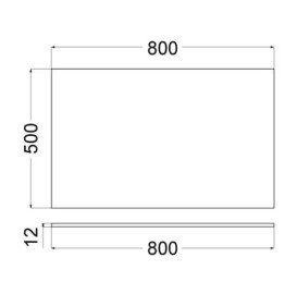 Стільниця для підвісної тумби Kludi Icos 80х50 см МДФ білий матовий 50T8053