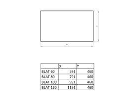 Столешница для тумбы Roca Ella 60 см МДФ дуб A857780464
