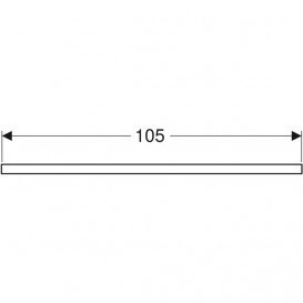 Стільниця Geberit One 105x3x47 см виріз зліва ДСП пісочно-сірий глянсовий 505.304.00.4