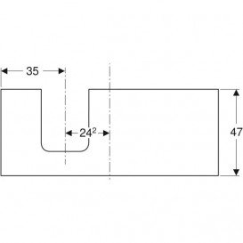 Стільниця Geberit One 120x3x47 см виріз зліва ДСП горіх гікорі 505.295.00.6