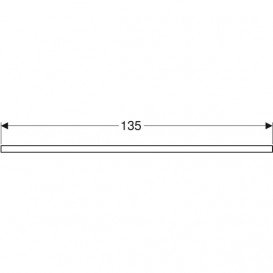 Столешница Geberit One 135x3x47 см с двойным вырезом ДСП белый матовый 505.286.00.2