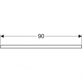 Столешница Geberit One 90x3x47 см вырез слева ДСП белый глянцевый 505.293.00.1
