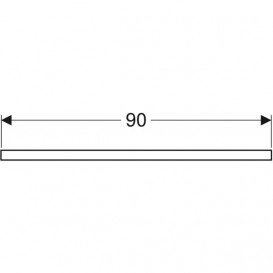 Столешница Geberit One 90x3x47 см вырез слева ДСП серый матовый 505.303.00.7