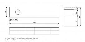 Стільниця Laufen IL Bagno Alessi One 240х50 см з вирізом зліва технічний мармур білий глянсовий H4246020976311