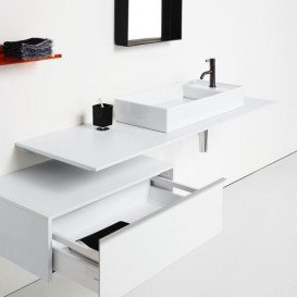 Столешница Laufen Space 157,8х52 см с вырезом справа HPL белый матовый H4110521601001