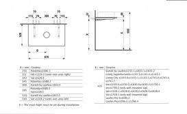 Столешница Laufen Space 87х52 см с вырезом по центру HPL светлый орех H4109531601011