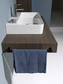 Стільниця Laufen Space розмір на замовлення HPL темний в'яз H4110901601031