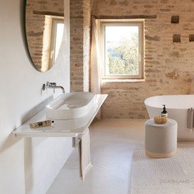 Столешница под раковину Catalano Horizon 125 см керамика глянцевый белый 1PC1255000