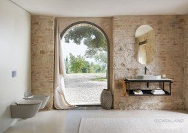 Столешница под раковину Catalano Horizon 125 см керамика цемент 1PC12550CS