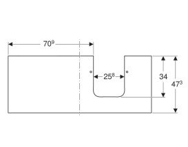 Стільниця під раковину Geberit One 119х47,3 см виріз праворуч керамограніт білий мармур 505.145.00.1