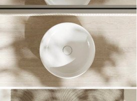 Столешница под раковину Hansgrohe Xelu Q 136х55 см с 2 вырезами ДСП натуральный дуб 54118230