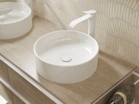 Столешница под раковину Hansgrohe Xelu Q 136х55 см с 2 вырезами ДСП натуральный дуб 54118230