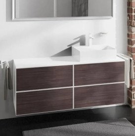 Стільниця під раковину Hansgrohe Xevolos E 137х55 виріз праворуч МДФ матовий білий 54206700