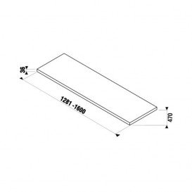 Стільниця під раковину Jika Cubito 128.1-160 см венге H46J4210104611