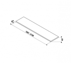 Стільниця під раковину Jika Cubito 160.1-210 см дуб H46J4220105191