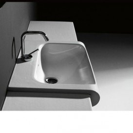 Столешница под раковину Kerasan Inka керамическая глянцевая 12х35,5 см белый 341501