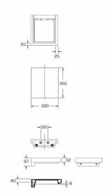 Столешница под раковину Kerasan Inka керамическая 32х35,5 см декор 2 341734