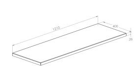 Столешница под раковину Roca Kwadro 120 см МДФ белый глянцевый A857966806