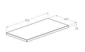 Столешница под раковину Roca Kwadro 80 см МДФ орех A857964579