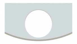 Столешница Snail Грация 90х50 см литьевой мрамор белый 128