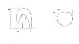 Стул дизайнерский Kerasan Artwork Moscardino белый 470201