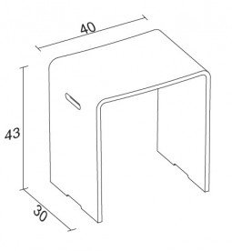 Стілець для ванни Riho білий матовий AS03005