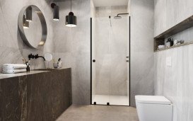 Створка душевой двери Radaway Furo Black DWJ RH 100 R 49,2х200 см правая черный/прозрачное стекло 10107492-54-01RU