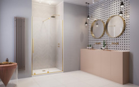 Створка душевой двери Radaway Furo Gold DWJ 77.2х200 см раздвижная левая золото/прозрачное стекло 10107772-09-01L