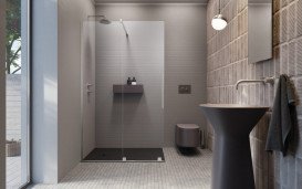 Створка душевой двери Radaway Furo Walk-in 140 раздвижная 73.8х200 см левая хром/прозрачное стекло 10106738-01-01L