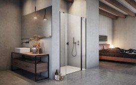 Створка душевой двери Radaway Nes 8 Black DWJS 130 R 69х200 см правая черный/прозрачное стекло 10084690-54-01R