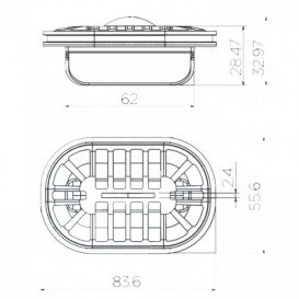Сухой затвор для линейных дренажных каналов Pestan Confluo 12501750