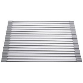 Сушилка для посуды Kroner KRP Matte-GRA4333-2 нержавеющая сталь/силикон хром/серый CV028243