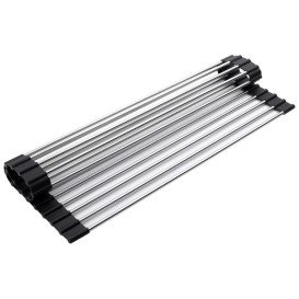 Сушилка для посуды Kroner KRP Matte-SCH4333-2 нержавеющая сталь/силикон хром/черный CV028242