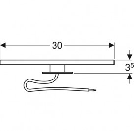 Светильник для зеркального шкафа Geberit хром 501.280.00.1