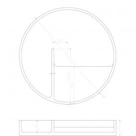 Тарілка для косметики кам'яна Volle Solid surface білий 18-40-137