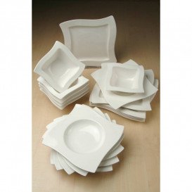 Тарелка квадратная глубокая Villeroy & Boch NewWave 24х24 см премиум фарфор белый 10-2525-2709