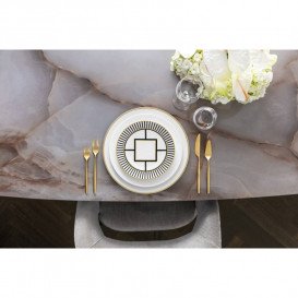 Тарілка плоска десертна Villeroy & Boch MetroChic 21.9 см білий/золото/чорний 10-4652-2641