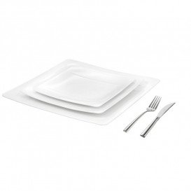 Тарелка плоская квадратная Villeroy & Boch Modern Grace 27 см белый 10-4510-2610