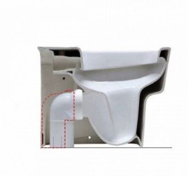 Техническое колено Simas для вертикального слива пластик белый CT01