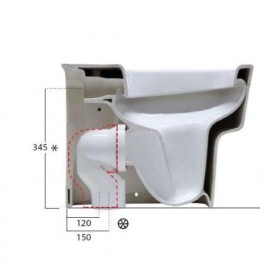 Техническое колено Simas для вертикального слива пластик белый CT02