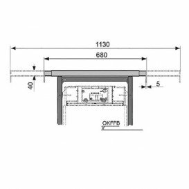 Телескопическое крепление для модуля к стене Tece Teceprofil горизонтальное нержавеющая сталь 9380013