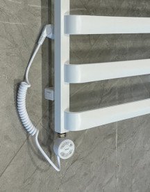 ТЭН для полотенцесушителя Terma Moa 400 Вт кабель спиральный с вилкой RAL 9016 белый WEMOA04T916U