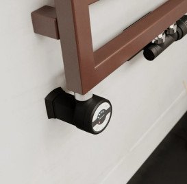 ТЕН для сушки для рушників Terma Moa 600 Вт прихований монтаж кабелю RAL 9005 чорний WEMOA06T905M