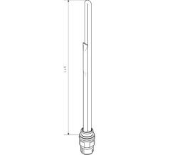 ТЭН для полотенцесушителя Terma Split 600 W WETS106K---D (600W)