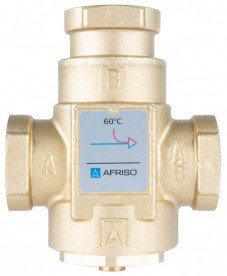 Термический клапан Afriso ATV 336 DN25 Rp 1'' Kvs 9 номинальная температура 60°C латунь 1633610