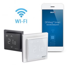 Терморегулятор для теплого пола Devi DEVIreg Smart черный 140F1143