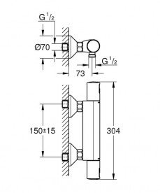 Термостат для душа Grohe QuickFix Precision Start черный матовый 345942430