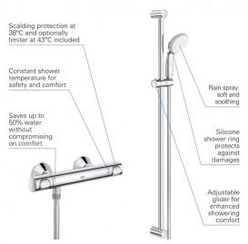 Термостат для душа Grohe QuickFix Precision Flow с душевым гарнитуром хром 34842000