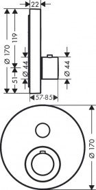 Термостат для душу Hansgrohe Axor ShowerSelect 1 споживач золото 36722930