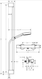 Термостат для душа Hansgrohe Ecostat Fine с душевым набором Pulsify Select S EcoSmart хром 24261000